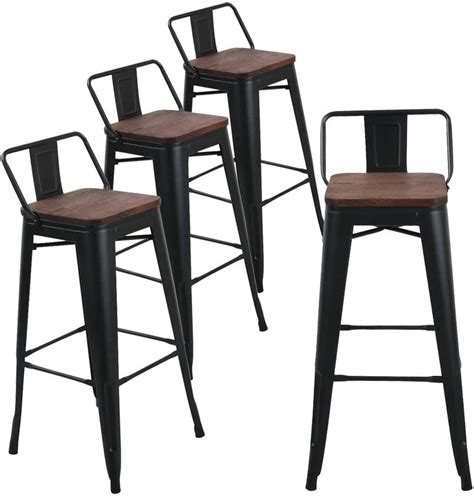 HeuGah Bar Stools Set of 3, Bar Height Wooden Bar Stools Saddle Seat, 30" Backless Barstool for Kitchen Island, Black Bar Stools Easy to Assemble (Black, 3 PCS 30Inch Barstool) Options: 8 sizes. 283. $14999 ($50.00/Count) FREE delivery Mar 1 - 5. Or fastest delivery Thu, Feb 29. Only 12 left in stock - order soon.